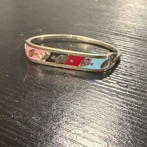 Vintage Mexican alpaca bangle silver bracelet